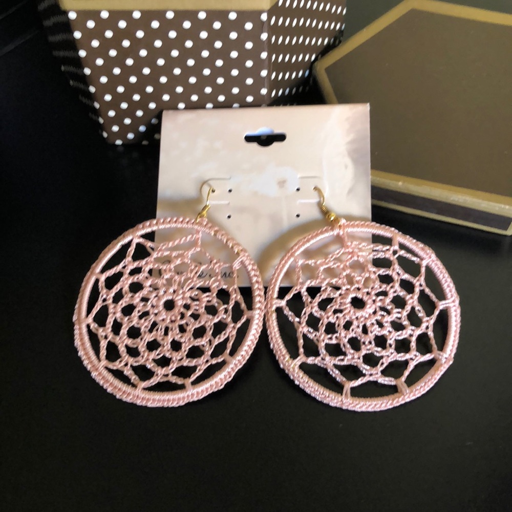 Statement Round Thread Earrings